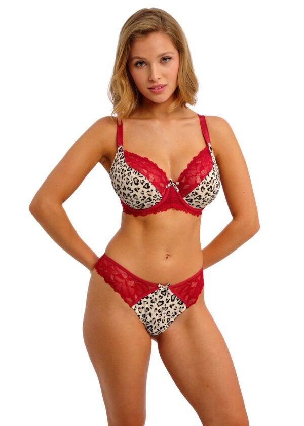 Plunge Red Leopard Bra - Image 4
